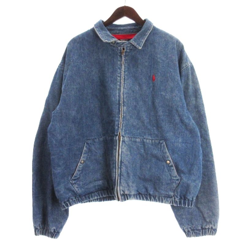 ポロ バイ ラルフローレン Polo by Ralph Lauren ヴィンテージ デニム スイングトップ ジャケット ブルゾン インディゴ XL AA