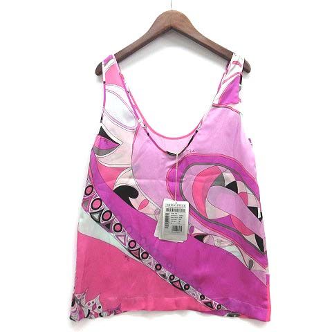 エミリオプッチ EMILIO PUCCI プッチ柄 シルク タンクトップ