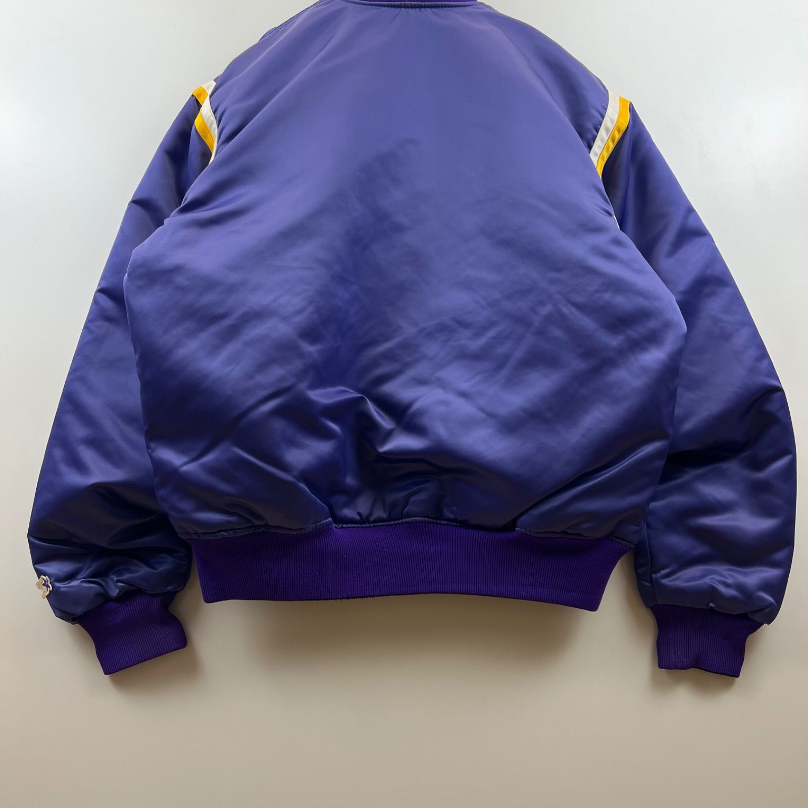90s LAKERS スタジャン ヴィンテージ 青 USA製 スタジャン 90s LAKERS