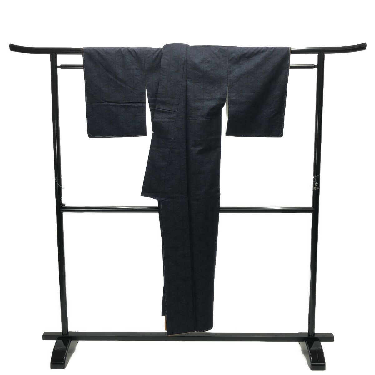 結城紬/美品/藍/亀甲/仕立上がり/適応身長140～146㎝/9620 - メルカリ 