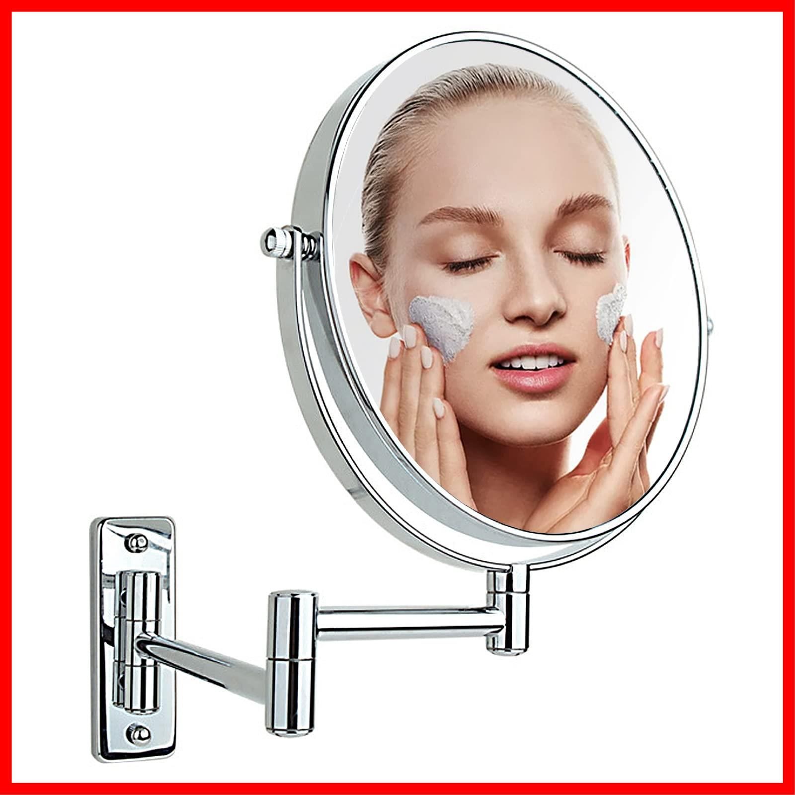 新着商品】GHDVOP 両面化粧鏡 壁付け拡大鏡 8インチ 3倍拡大鏡 両面鏡