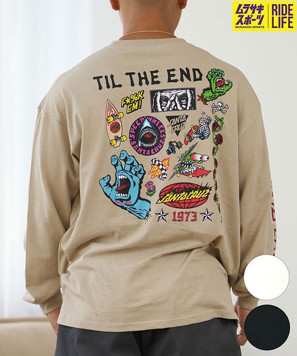 【ムラスポ公式】新品 SANTACRUZ サンタクルーズ 長袖 Tシャツ メンズ ロンT バックプリント 502243403 ムラサキスポーツ限定