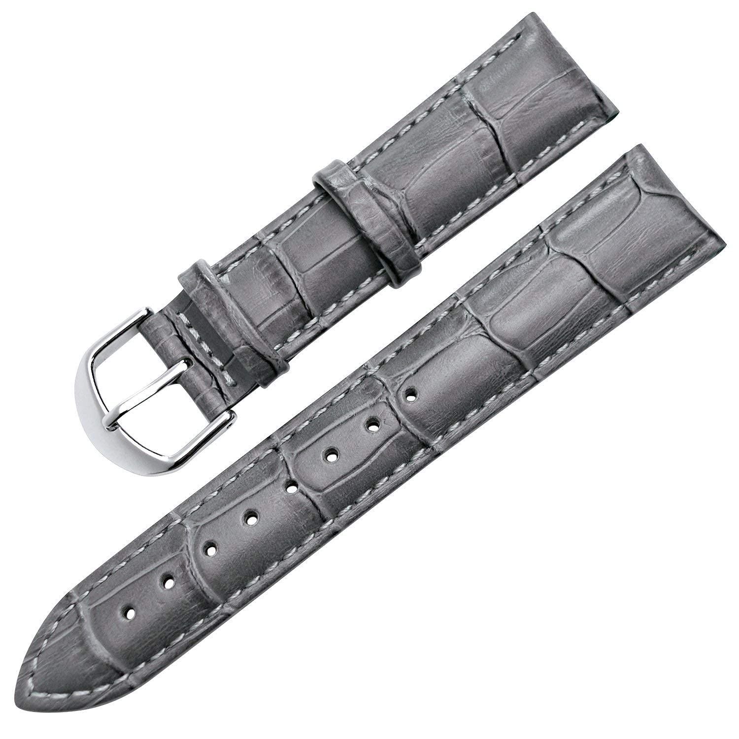 レッド 牛皮製クロコ模様型押し 16ｍｍ 未使用品 腕時計ベルト 