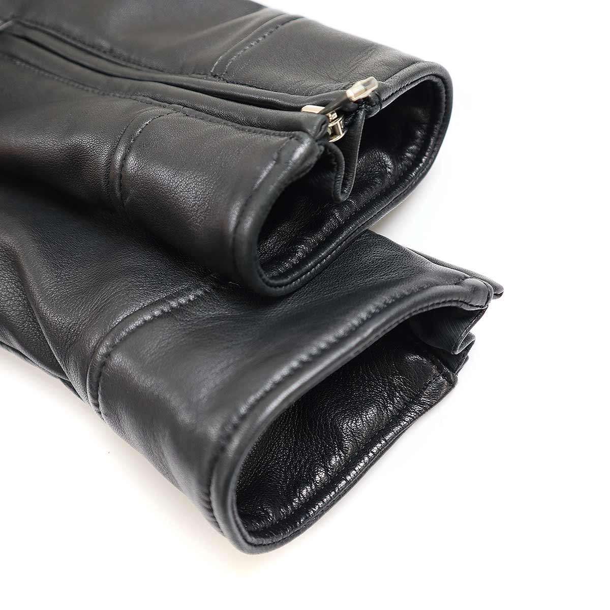 AKM エイケイエム 19AW STRONG W-RIDERS 中綿入りラムレザーライダース