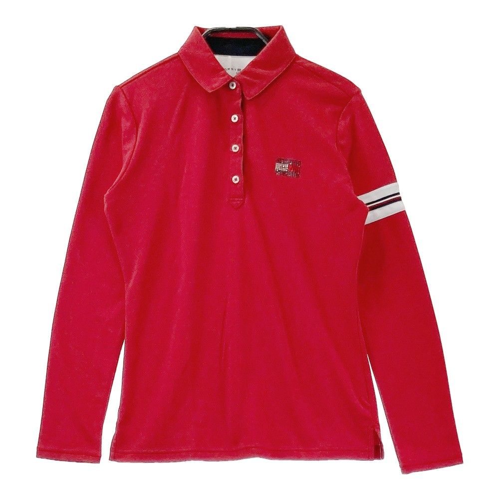   - 新品 トミー ヒルフィガー ゴルフ 長袖 ポロシャツ メンズ LL 赤 総柄 サイズ：S TOMMY HILFIGER GOLF トミー ヒルフィガーゴルフ 長袖
