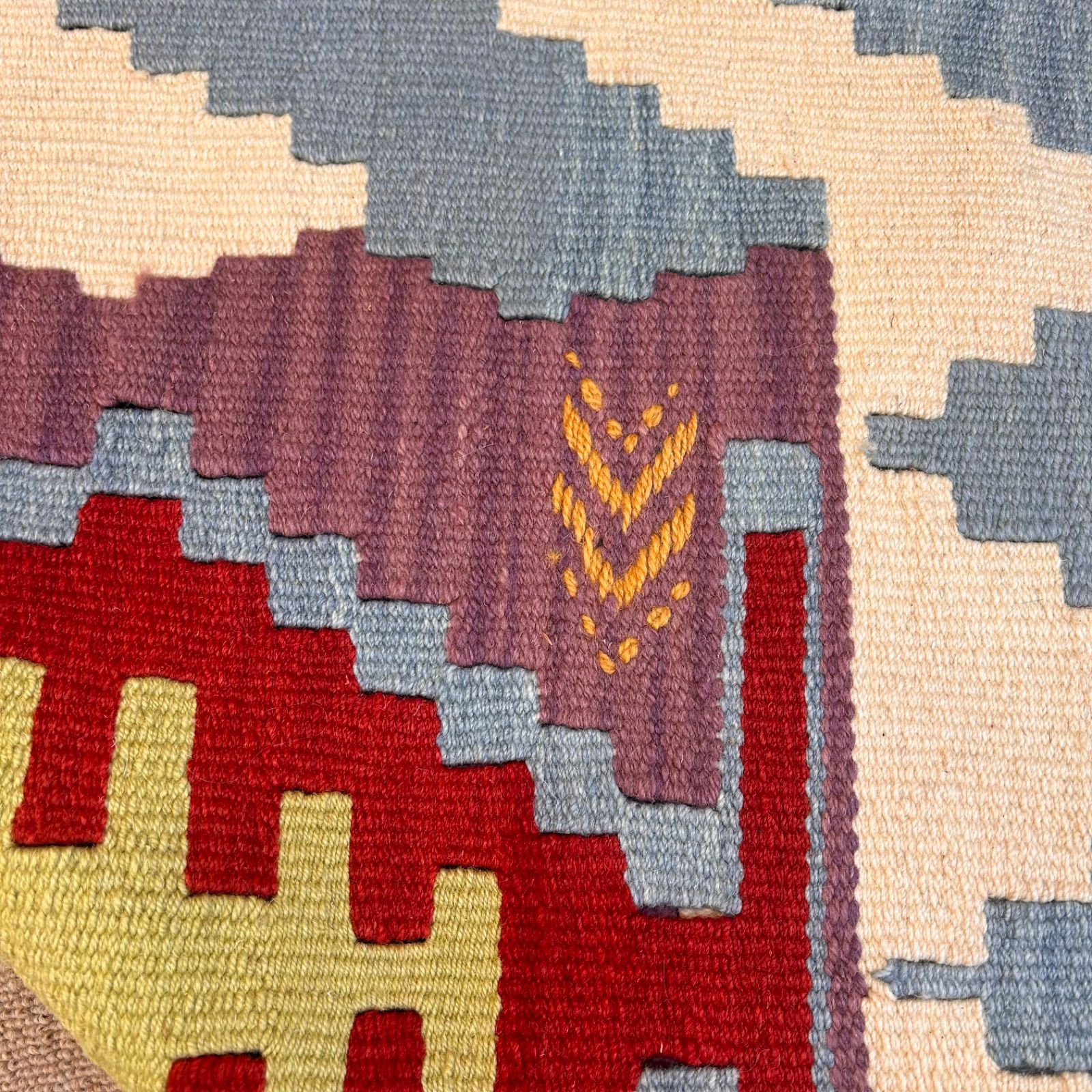 キリム トルコ産 カイセリ 手織りカーペット 99.5×63cm インテリアラグ タペストリー アクセントラグ カバー 玄関 チェリーベアキリム チェリーベアキリムミニ NEXPOTALLINN_EU