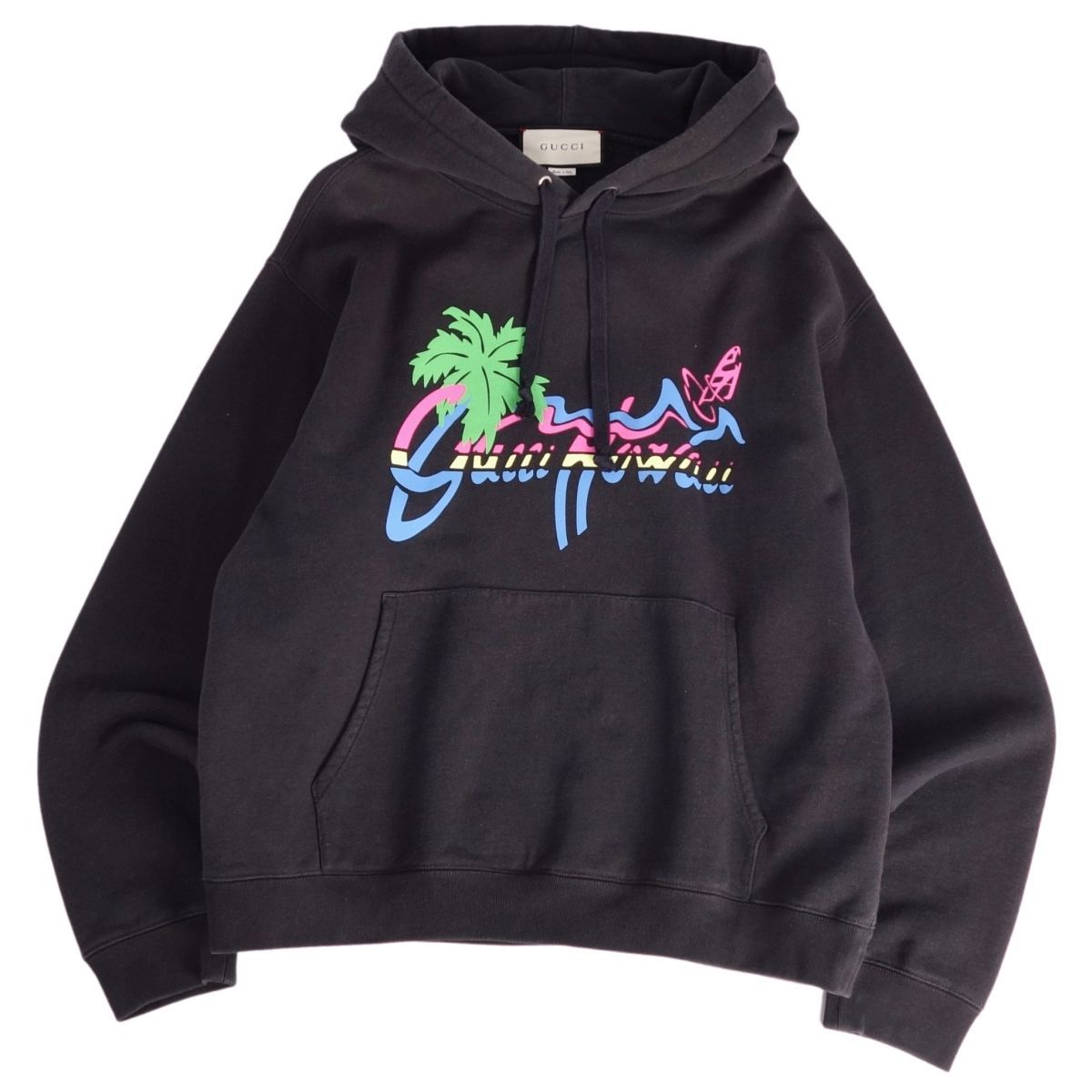 美品 グッチ GUCCI スウェット パーカー 20SS プルオーバー ハワイア