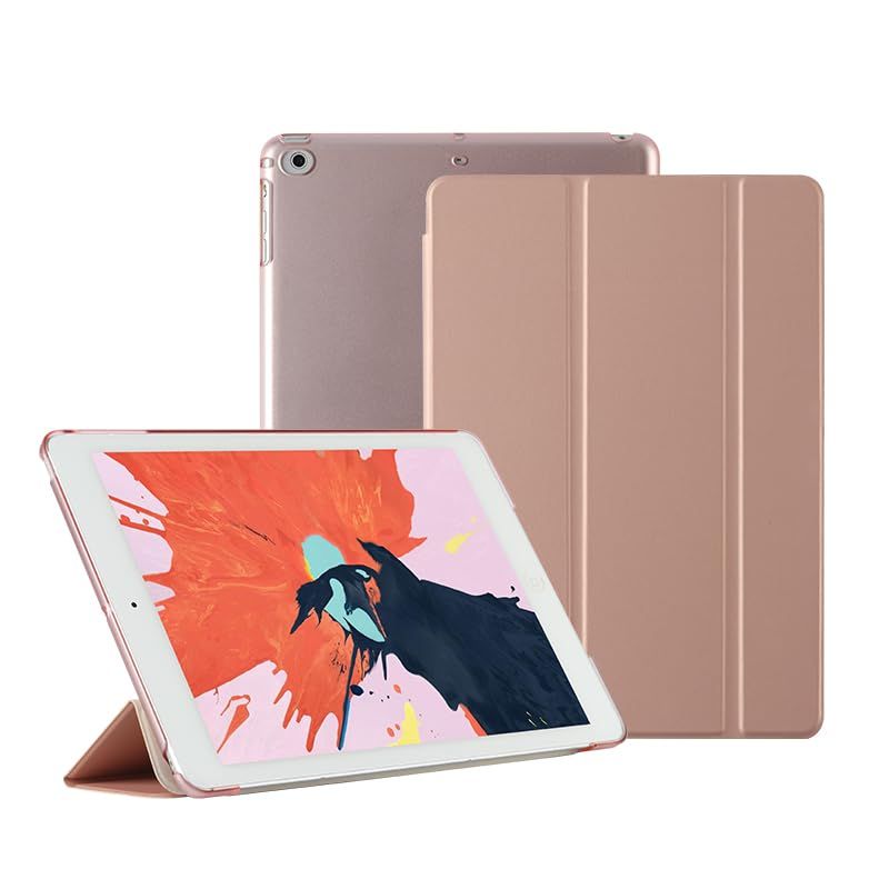 新品】 iPad （第10世代9.7インチ）専用 3つ折りスマートケース ローズ