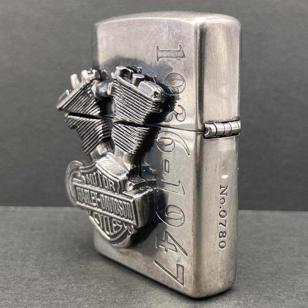 Zippo ハーレーダビッドソン ナックルヘッドエンジン 立体メタル貼り 