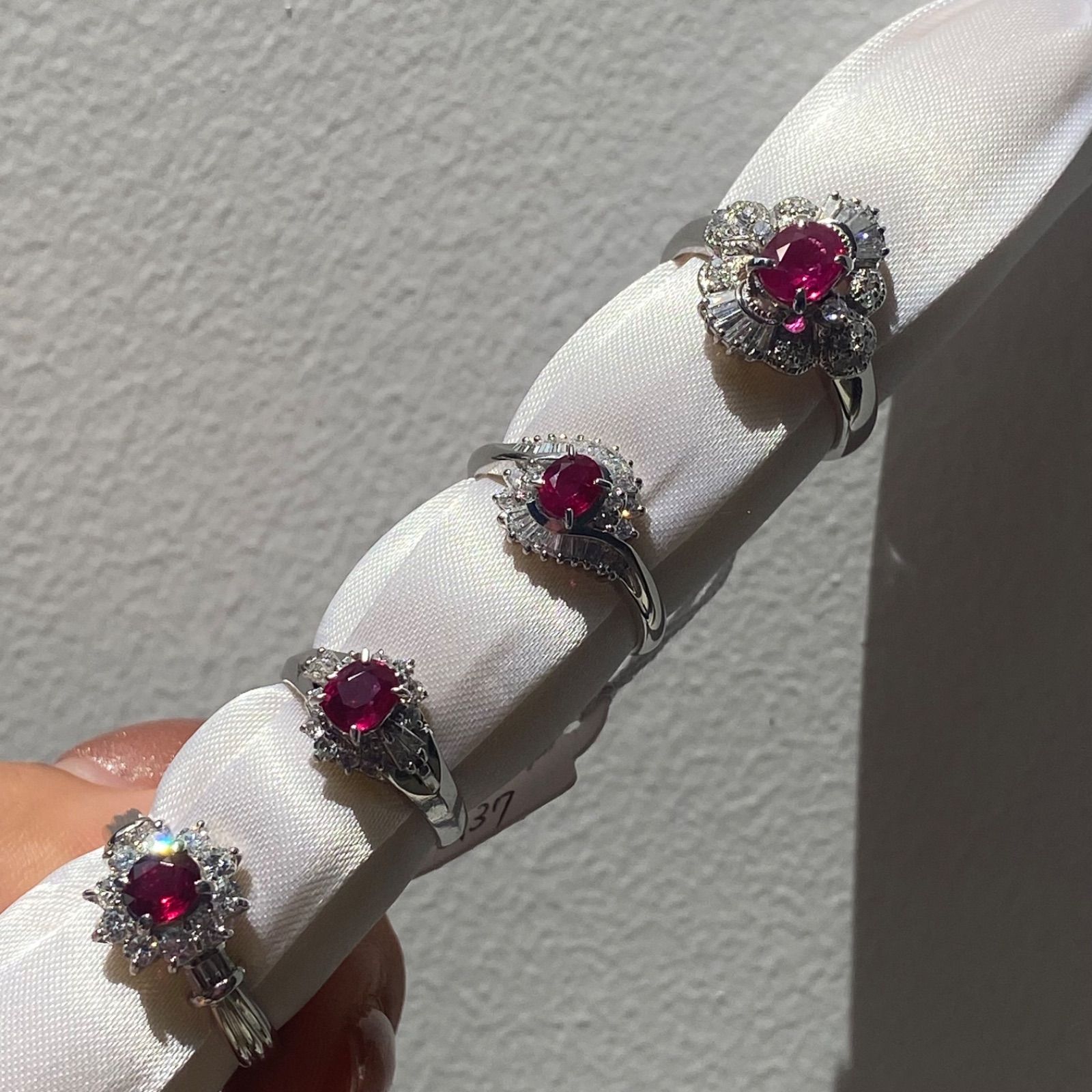 ルビー ダイヤモンド 14Kリング Jewel closet by L&Co. 指輪 リング K10 カラーストーン