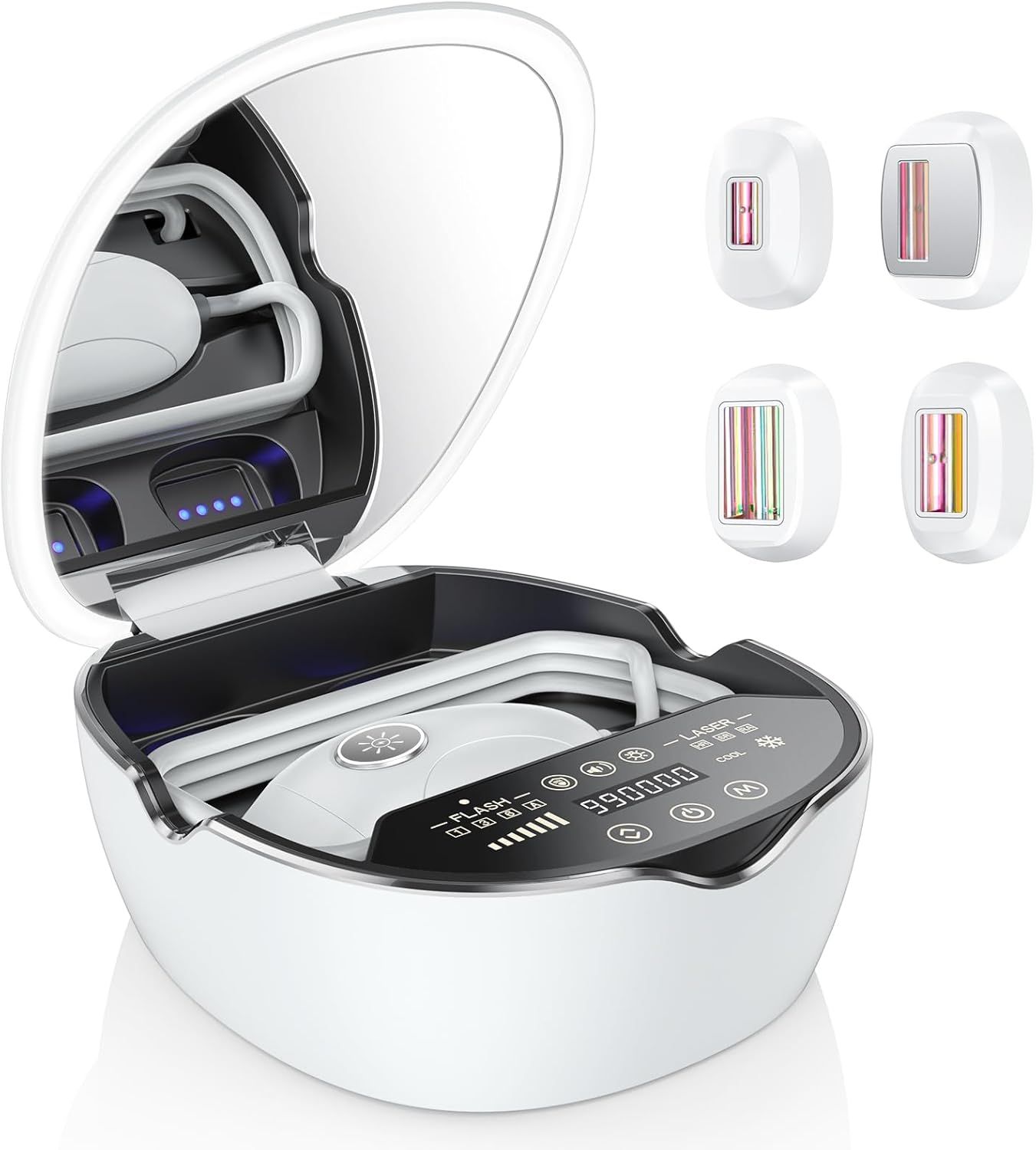 YUNDOO 脱毛器 フラッシュ式 IPL技術 光美容器 家庭用脱毛器 メンズ レディース 冷却機能 VIO対応 髭/颜/腕/脇 冷感脱毛 ムダ毛ケア 全身脱毛 無痛 手動自動 最大出力44J 照射回数99万 最速0.5秒照