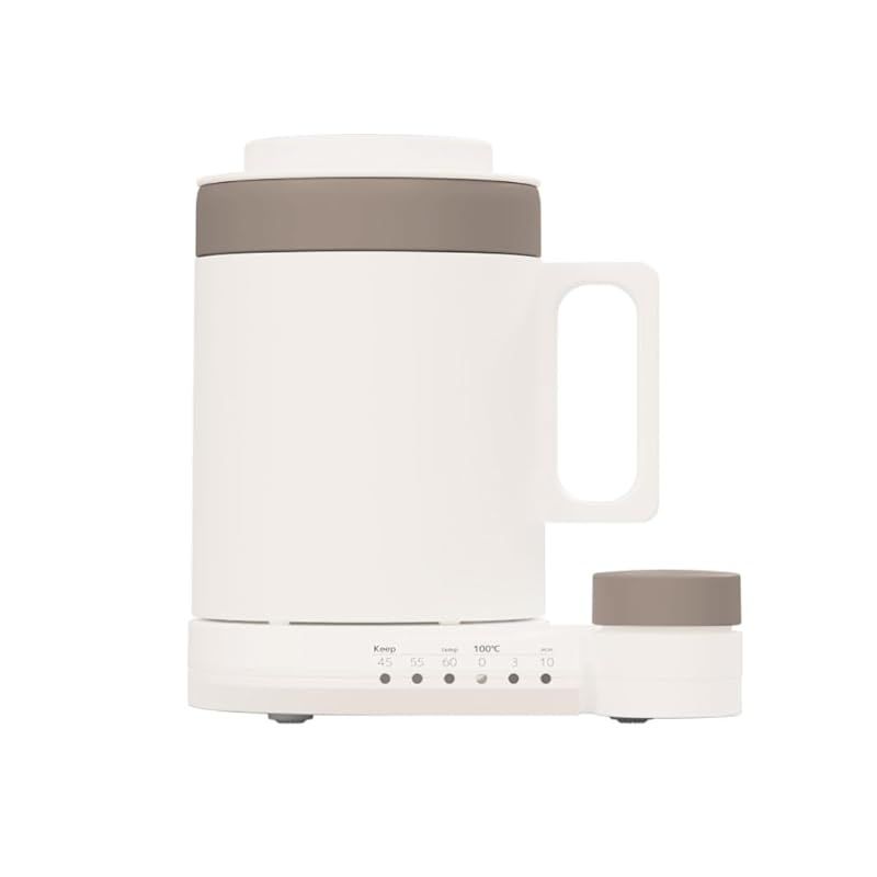 THANKO 丸洗い 電気ケトル 電気ポット 湯沸かし マグカップ型 本格白湯も飲み物も 沸かして飲めるマグケトル ホワイト 0