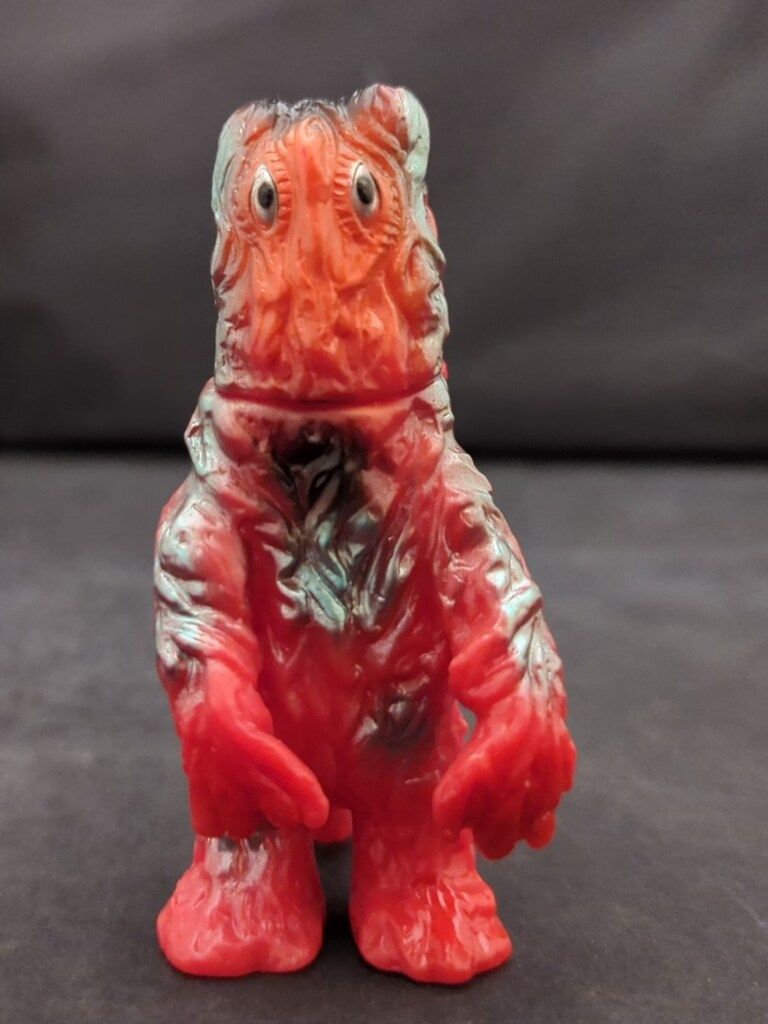ブルマァク 復刻東宝怪獣シリーズ ゴジラ対ヘドラ ミニヘドラ 赤成型/銀・橙塗装/黒・銀目 BM503