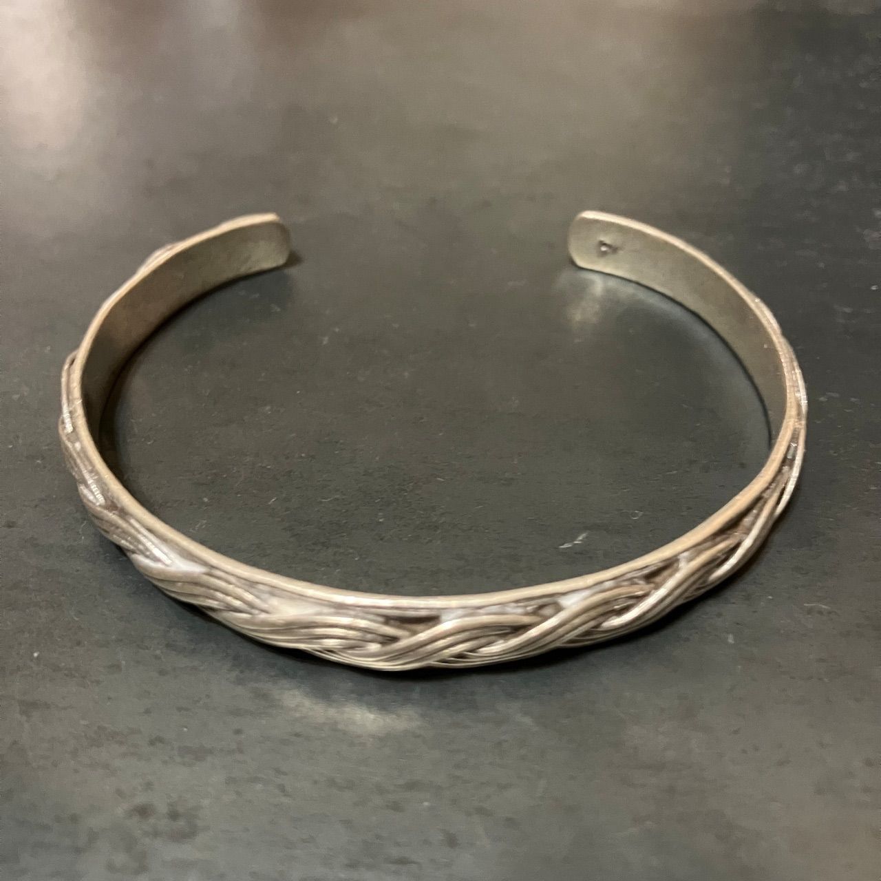 SILVER925 TWIST PLATE DESIGN BANGLE/BRACELET/シルバー/ブレスレット