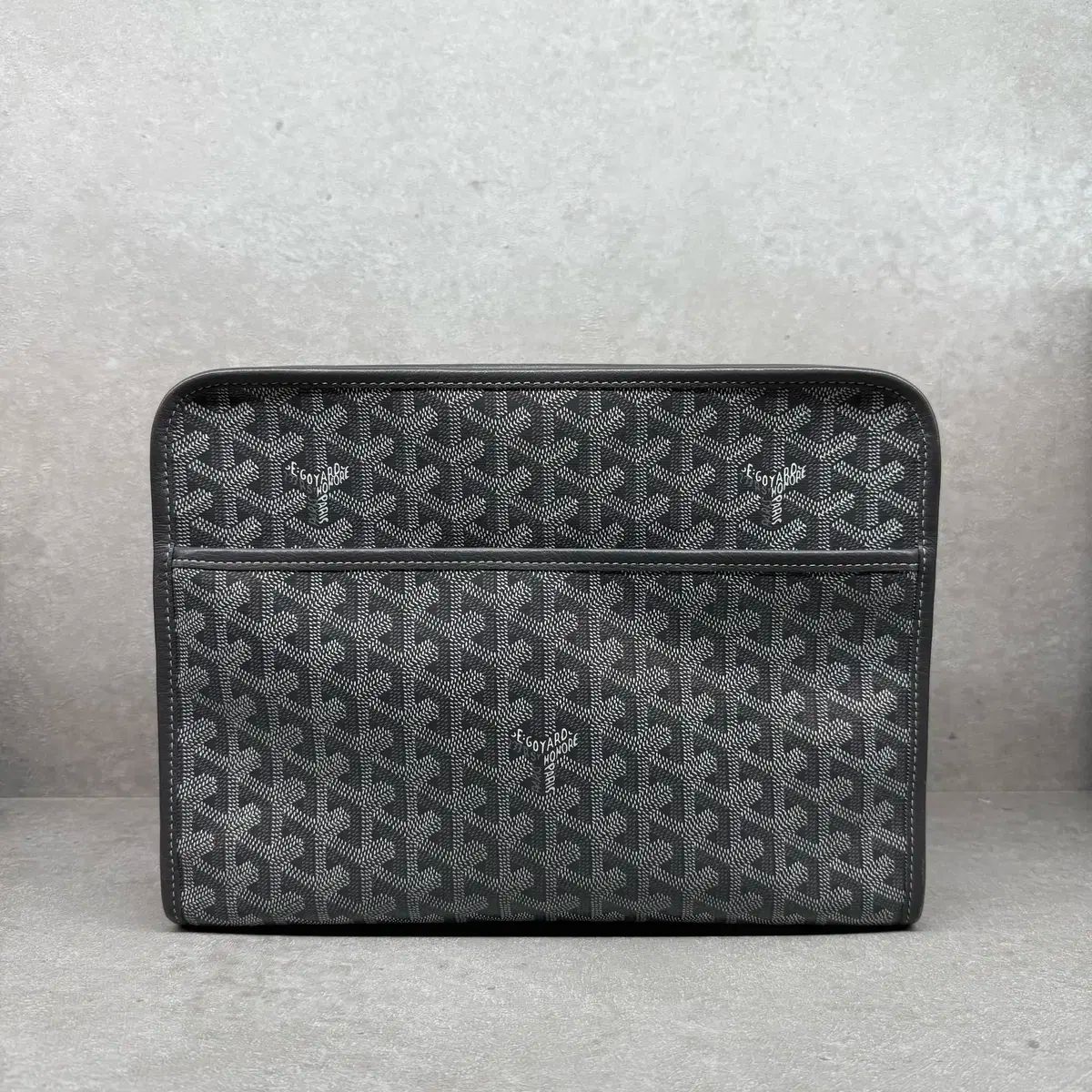 GM Goyard ゴヤール ジュバンス ポシェット トワレット ポーチ グレー