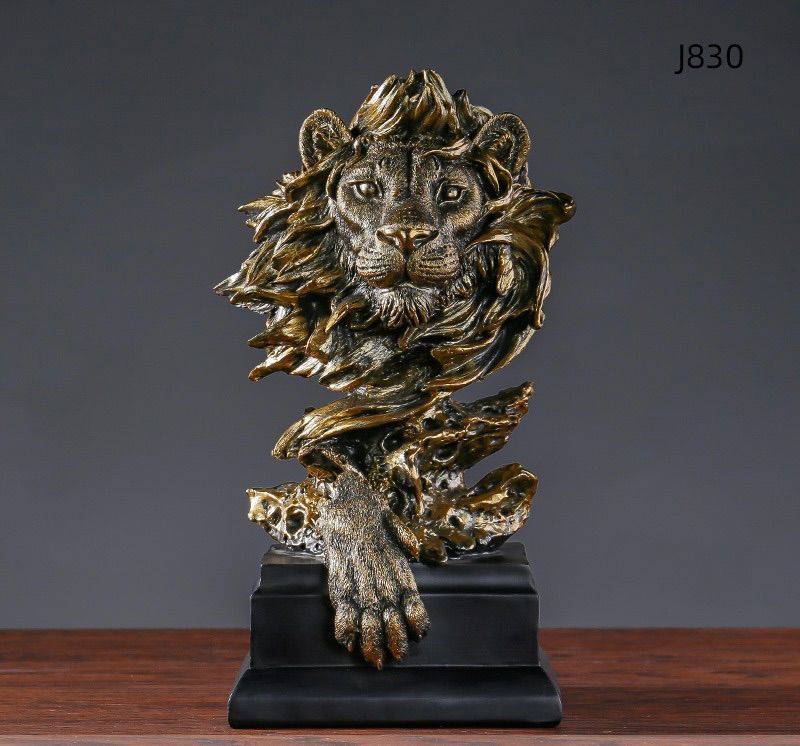 鉄製　ライオンモチーフ　オブジェ　置物 鉄製 ライオンモチーフ オブジェ 置物