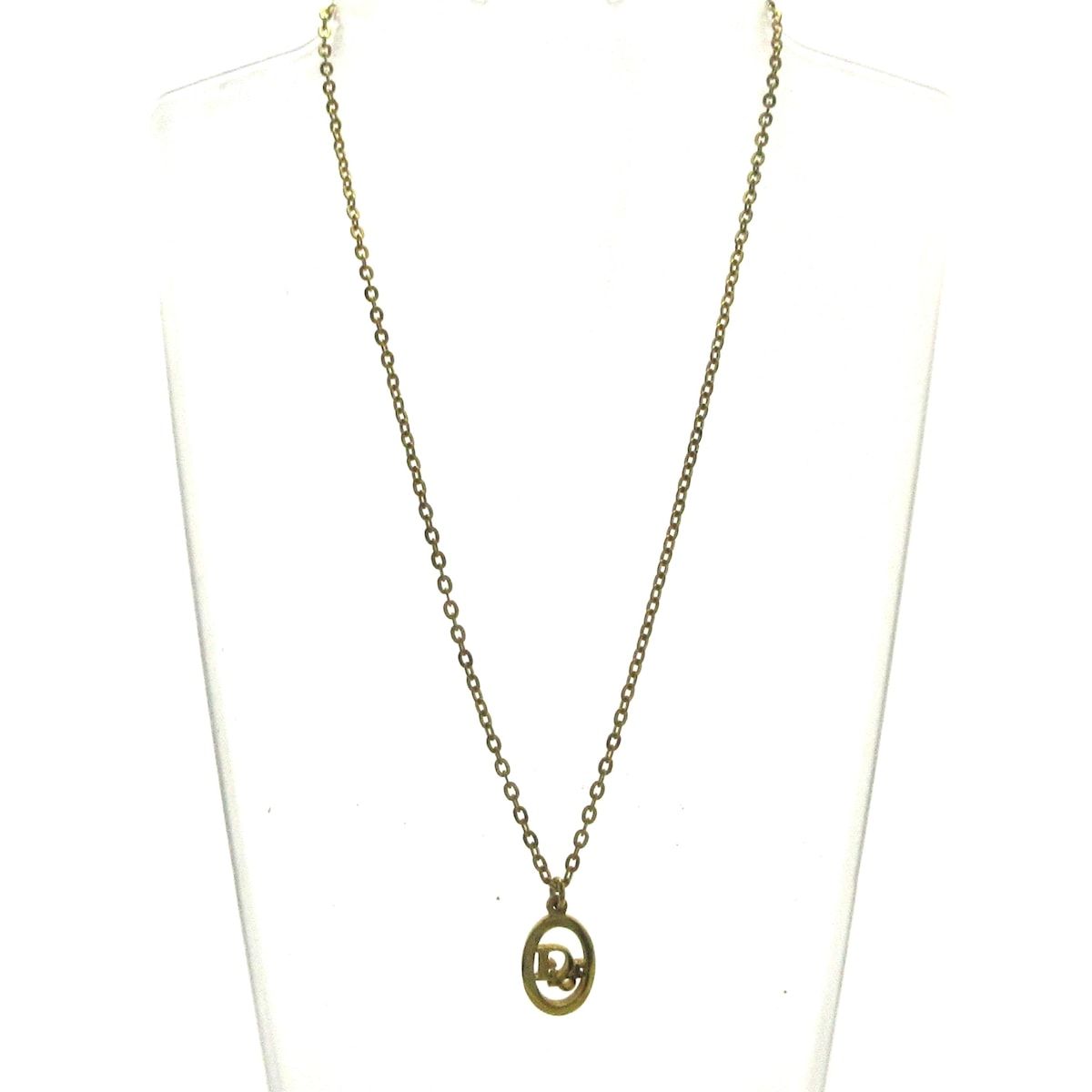 DIOR ChristianDior ディオール クリスチャンディオール ネックレス - ゴールド CDモチーフ