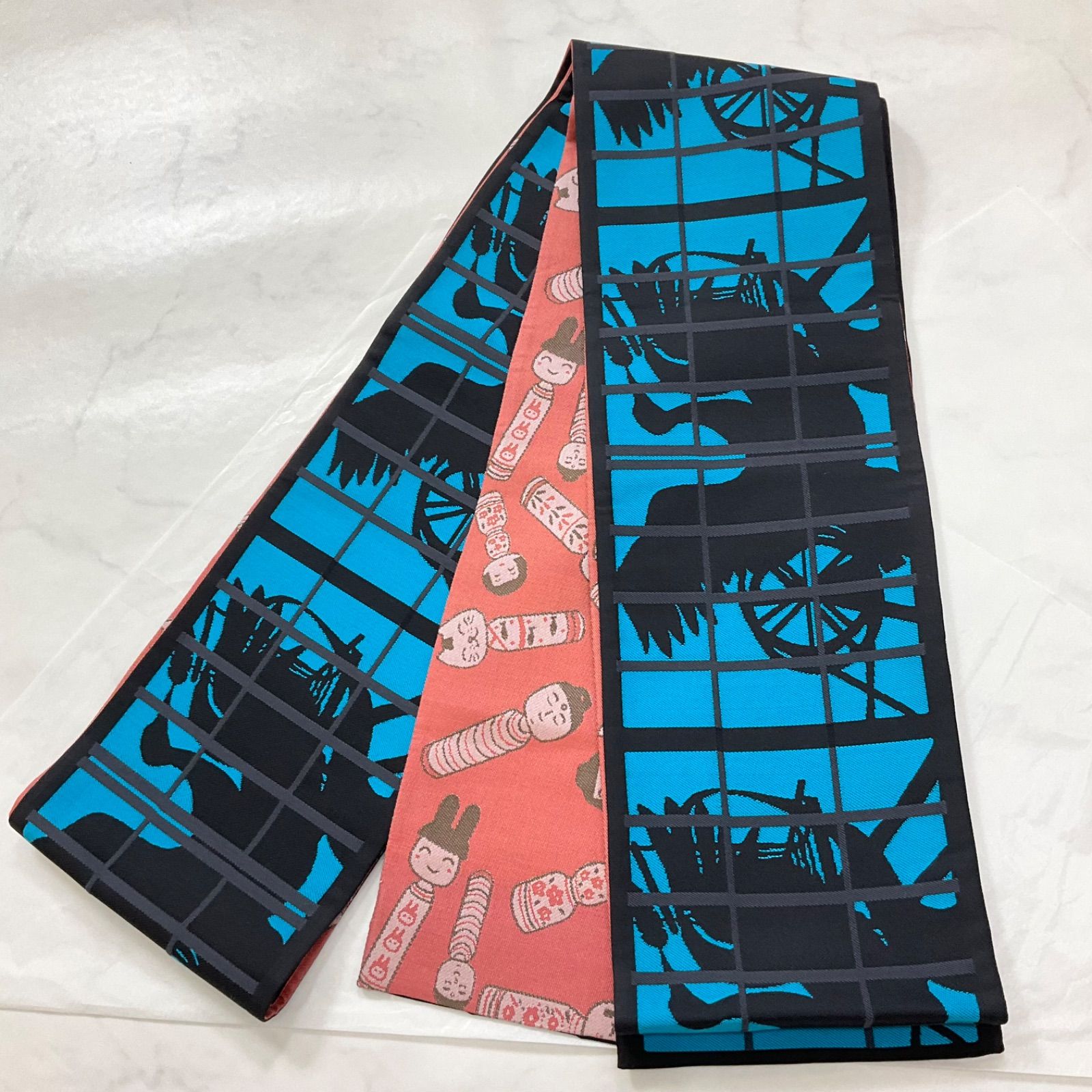 kimono+one○未使用同然○最高級○ 正絹○鶴○鶴の恩返し○こけし 