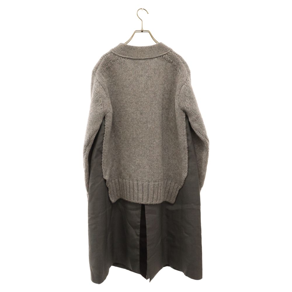 Sacai (サカイ) 22AW Suiting Knit Dress ス―チング ニットドレス ワンピースレディース グレー 22-06175 -  メルカリ