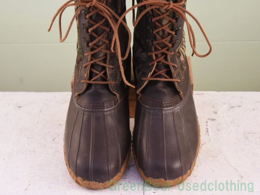  Y 147 Cabela s ビンテージ ビーンブーツ ナイロン カモフラ柄 茶 メンズ 29～29.5 cmくらい その他 靴