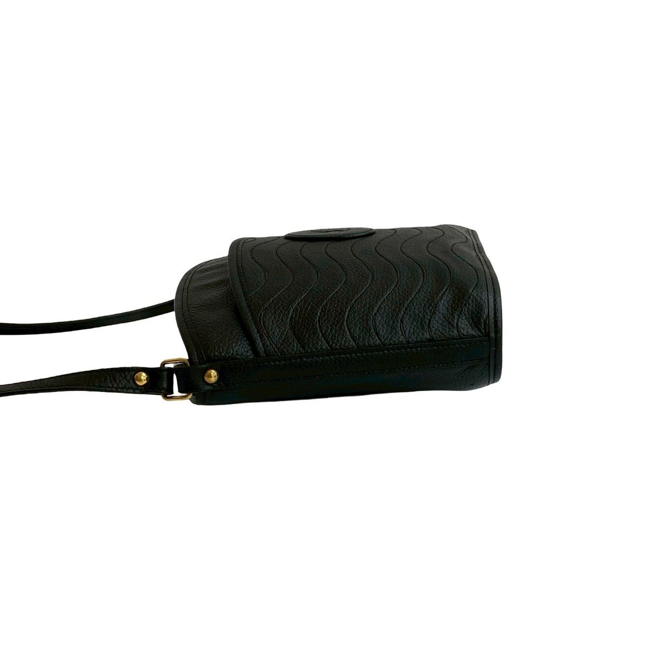 【イヴサンローラン】 希少‼︎ヴィンテージ ミニショルダー 黒 カサンドラロゴ Yves Saint Laurent 新品同様 サンローラン SAINT LAURENT