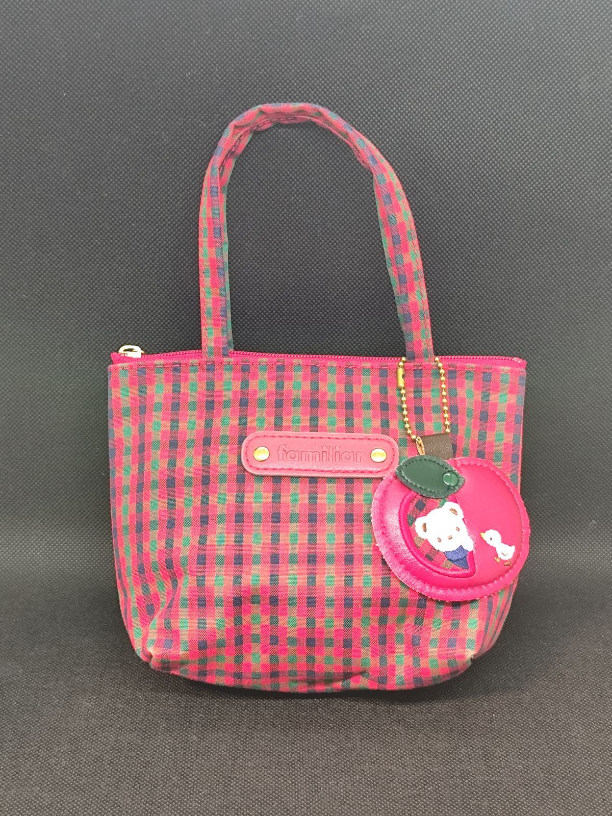 familiar ファミリア ミニミニトートバッグ チャーム付き レッド