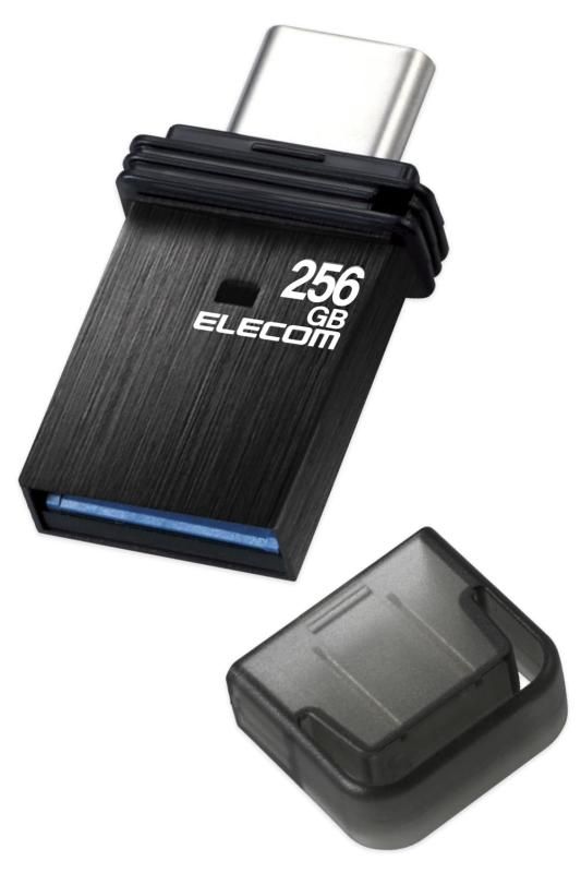 エレコム USBメモリ 256GB USB3.2 Gen1 Type-C キャップ式 ブラック MF-CAU32256GBK