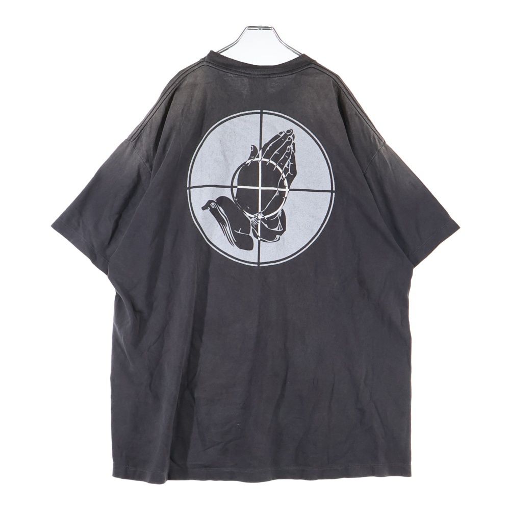 SAINT MICHAEL セントマイケル 25SS ×FEAR OF GOD SNT OF GOD FG_SS TEE フィアオブゴッド VINTAGE加工 セントオブゴッド 両面プリント クルーネック半袖Tシャツ