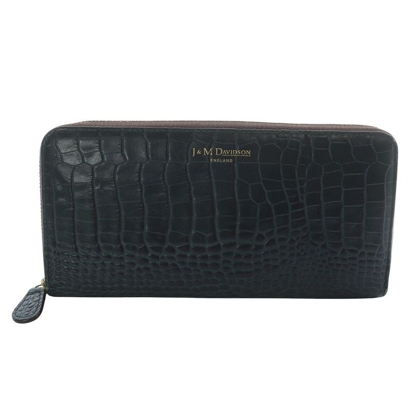 ジェイ&エムデヴィッドソン J&M Davidson クロコ型押し ラウンド