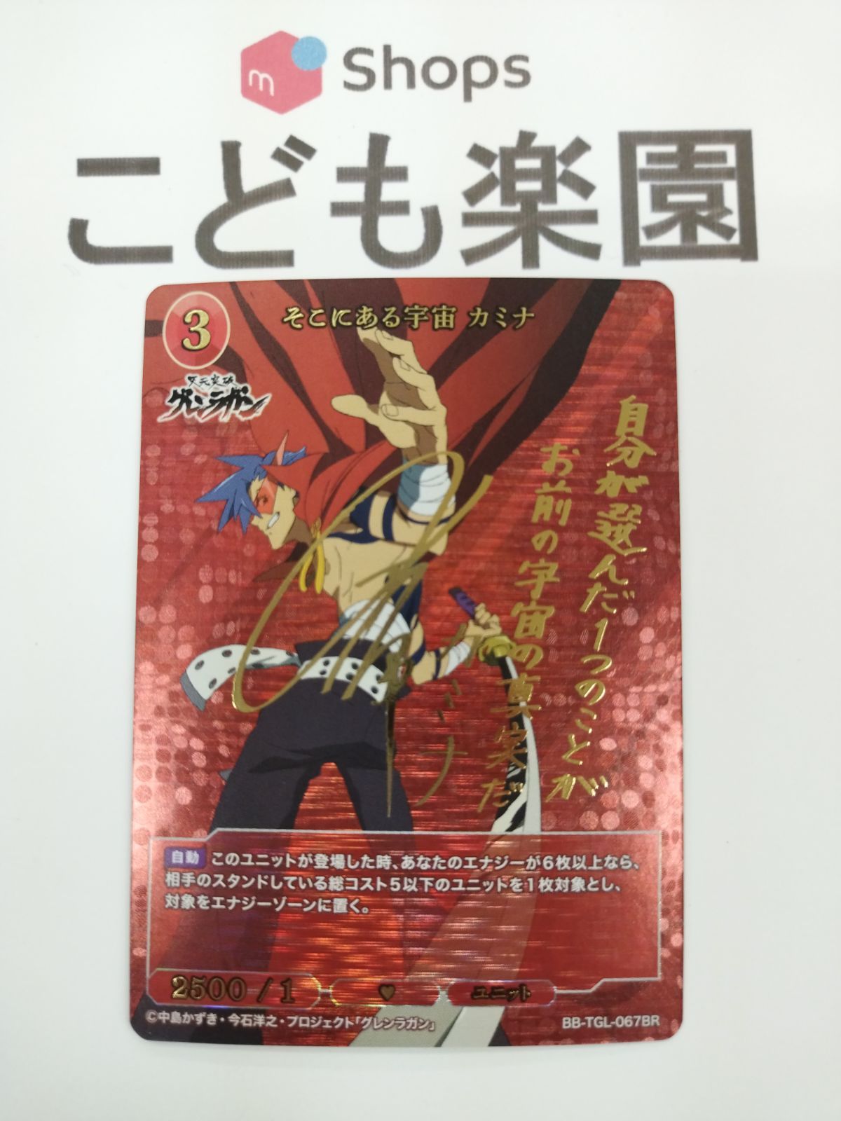 そこにある宇宙 カミナ BR ビルディバイド グレンラガン サイン そこにある宇宙 カミナ そこにある宇宙 カミナ BR ビルディバイド
