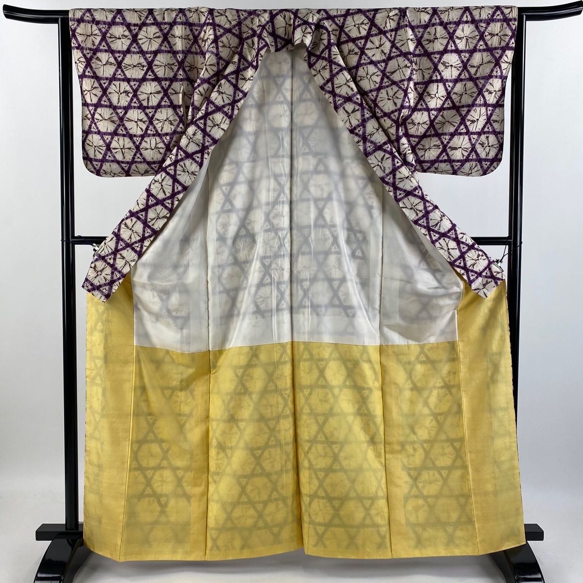 平和屋着物○染色作家 斉藤三才 江戸小紋 極小鮫小紋柄 正絹 逸品