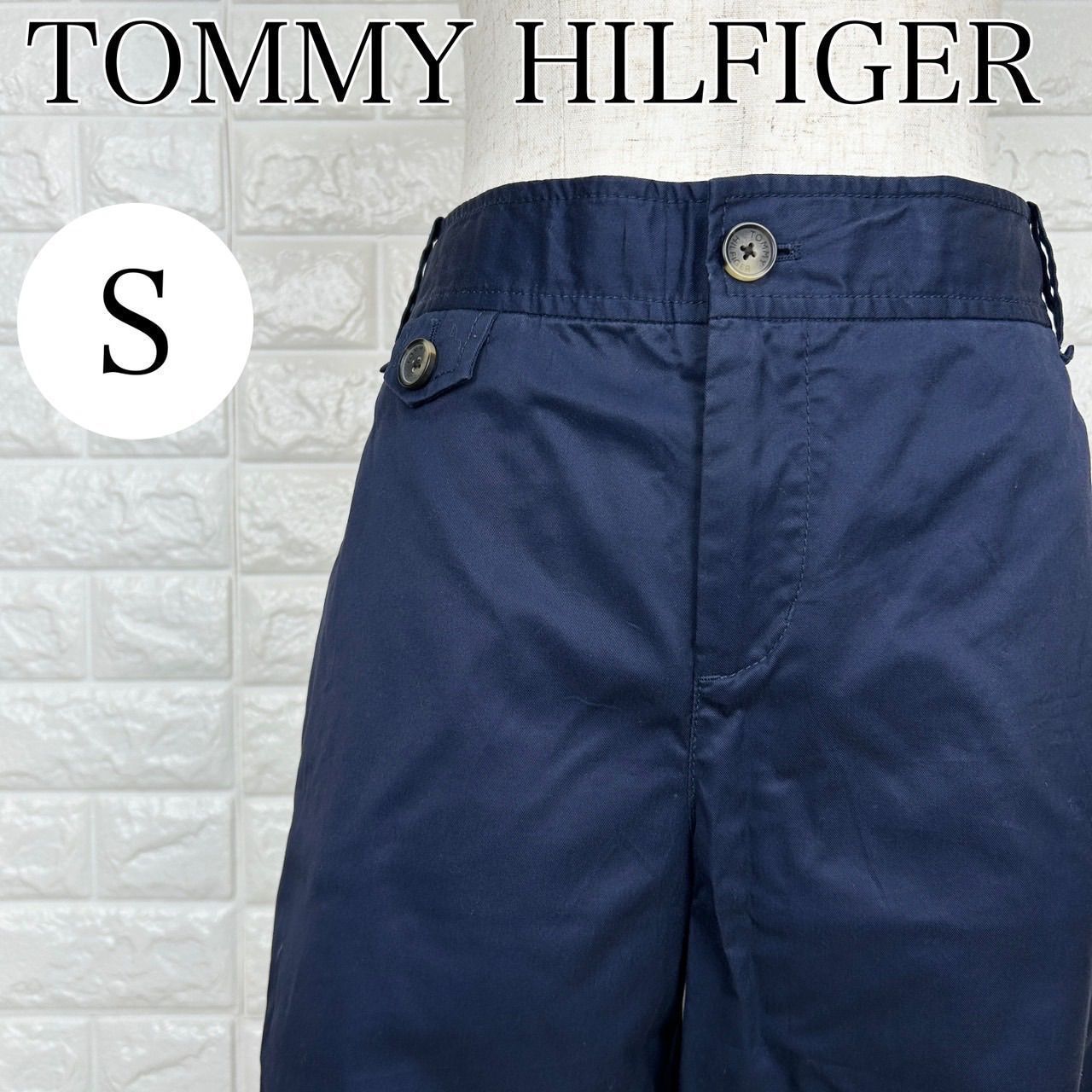 TOMMY HILFIGER トミーヒルフィガー Sサイズ 紺色 ロングパンツ