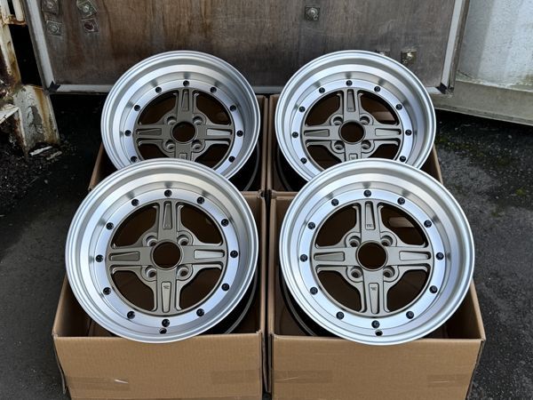 【新作専門店】 15×8J ±0 PCD 100 15インチホイール4本セット 深リム ブロンズ 4本スポーク 旧車 スポーツカー ドリ車 ローダウン など 全国送料無料です！