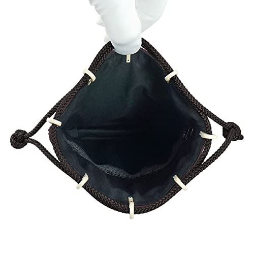 印伝 合切袋 巾着袋 マチ付 紺色 あす楽 甲州印伝 ≪ 印傳屋 ≫ 3005 合切袋 ［がっさい