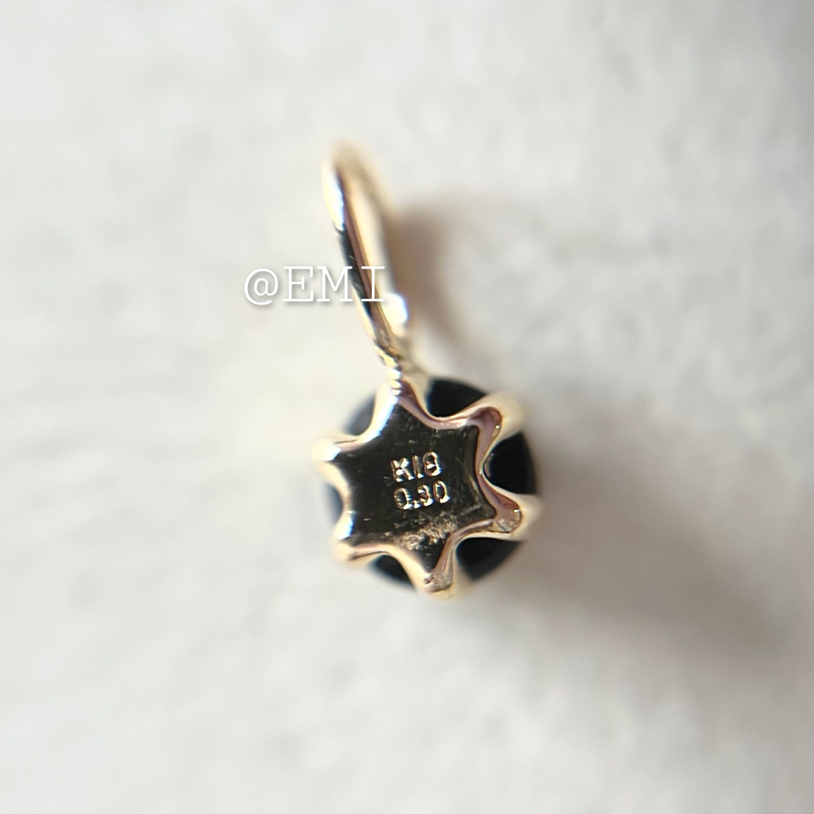 ☆超輝き！天然ブラックダイヤモンド0.30ct k18金ペンダント☆新品