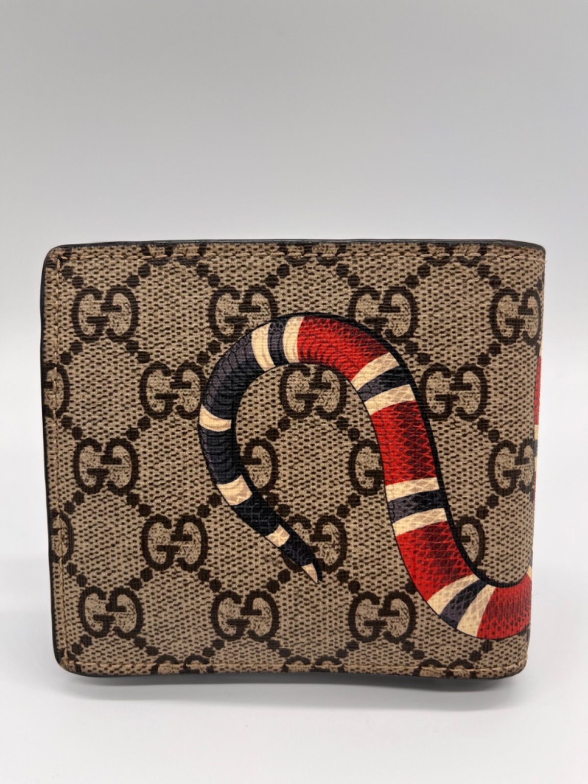 美品】【希少品】GUCCI グッチ GGスプリーム スネークプリント 二