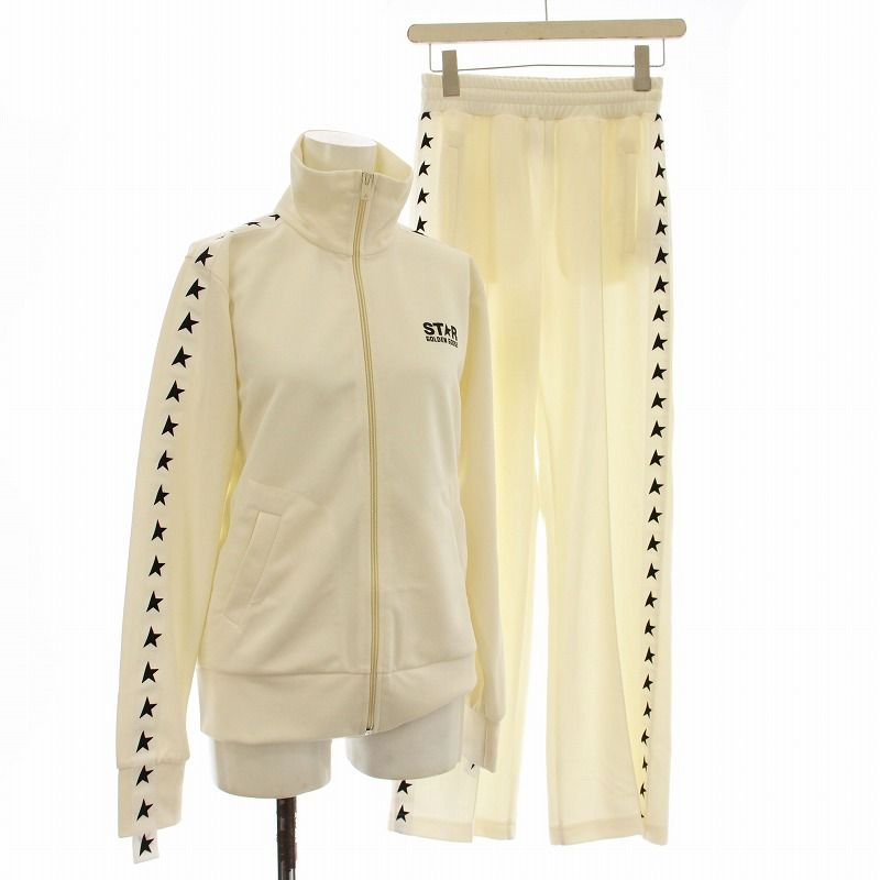ゴールデングース GOLDEN GOOSE Zipped Track Jacket Denise Womens GWP00875 トラックジャケット セットアップ パンツ ジャージ XS 白 ホワイト | G
