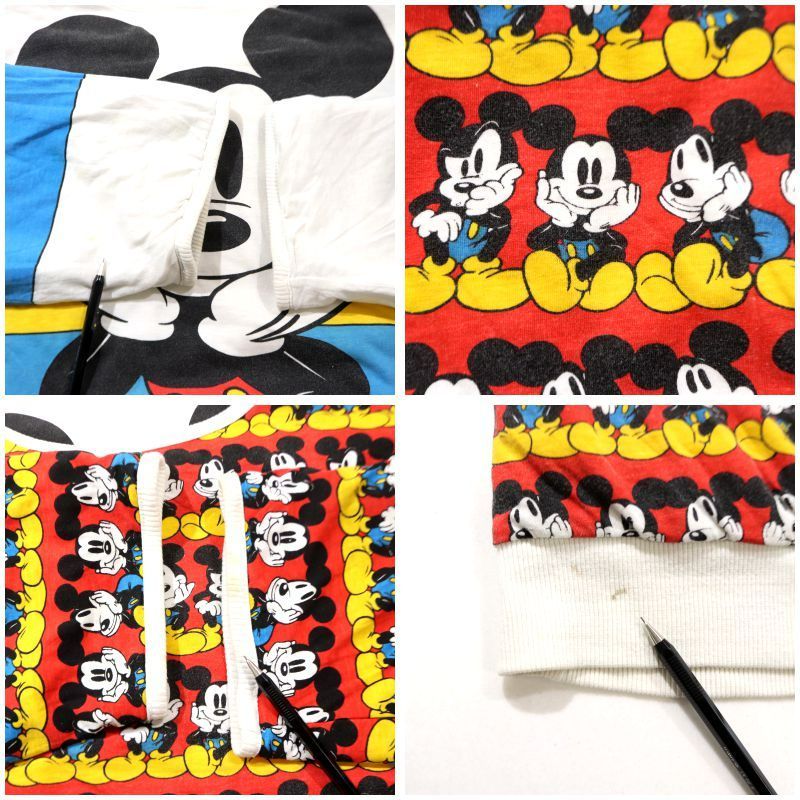 80s vintage ミッキーマウス Mickey Mouse 総柄 リバーシブル スウェット トレーナー メンズ XLサイズ相当