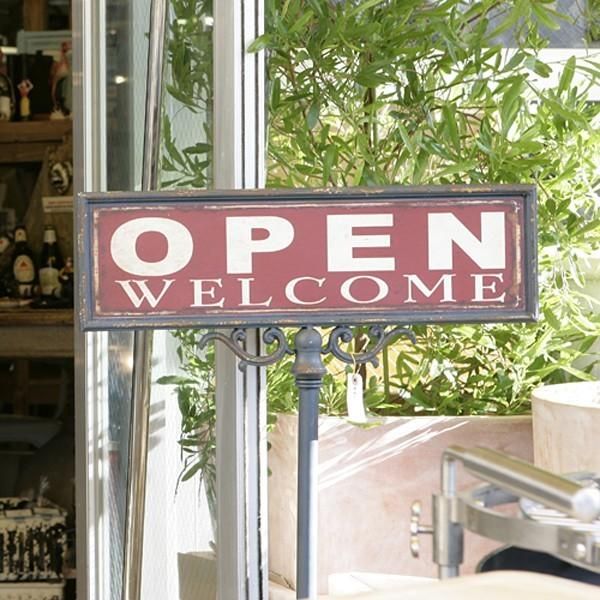 看板 オープン OPEN 開店 クローズ CLOSE 閉店 スタンド おしゃれ アンティーク レトロ カフェ 雑貨屋 レストラン 入り口 lic-dlt-s355-83