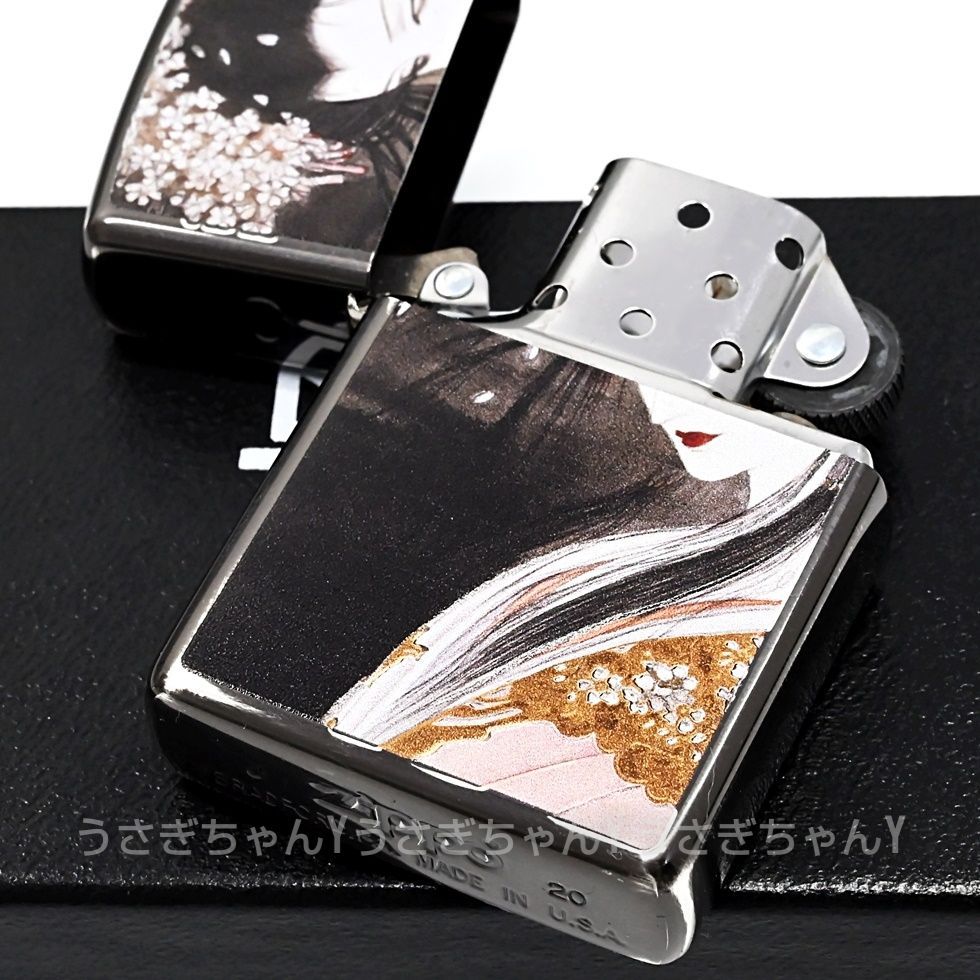 zippo☆天野喜孝☆櫻姫☆両面☆オールドブラック☆ ジッポ ライター