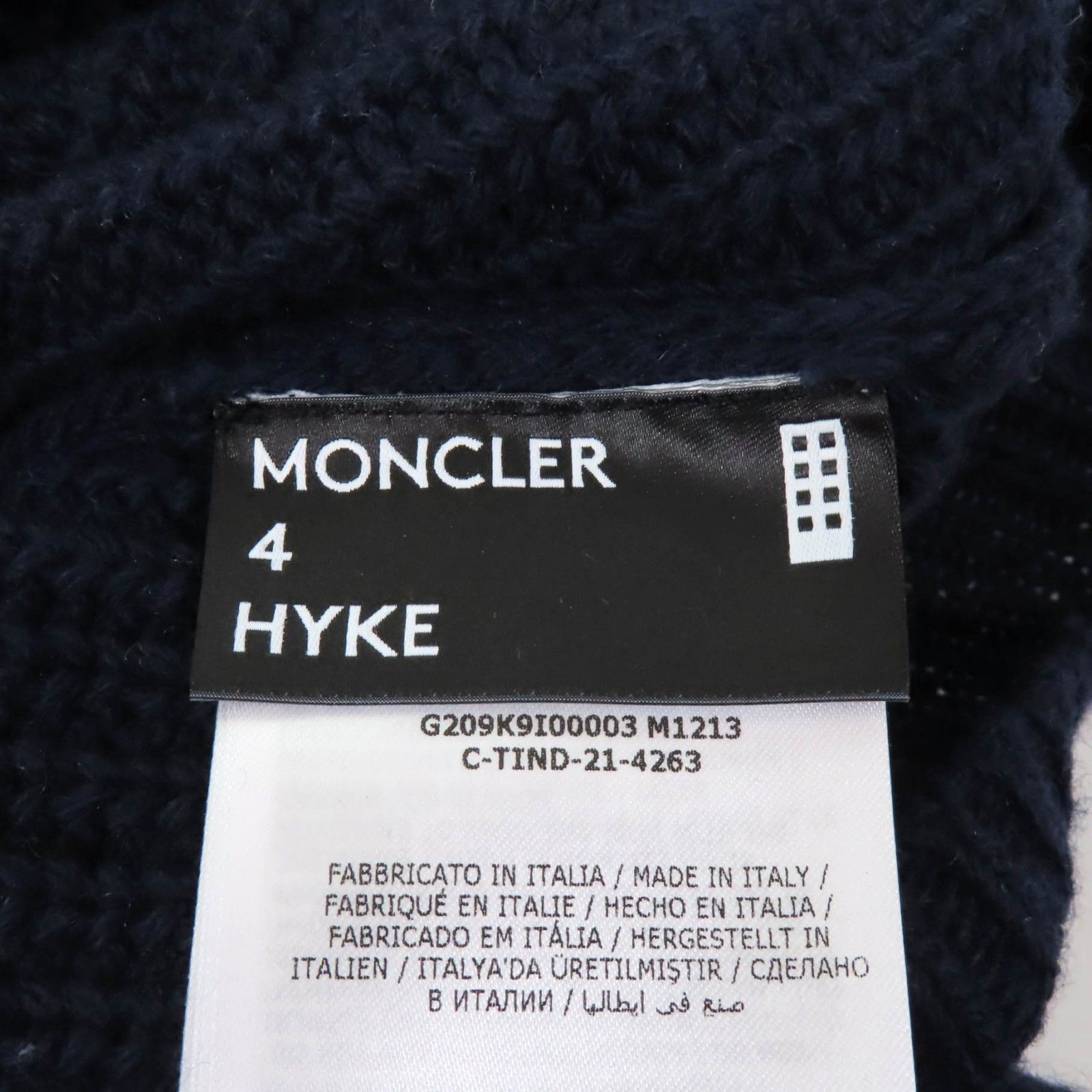 【未使用級】 モンクレール ジーニアス カシミヤ混 タグ付き 高級 2 ニット 極美品☆MONCLER GENIUS 4 HYKE モンクレール ジーニアス 4