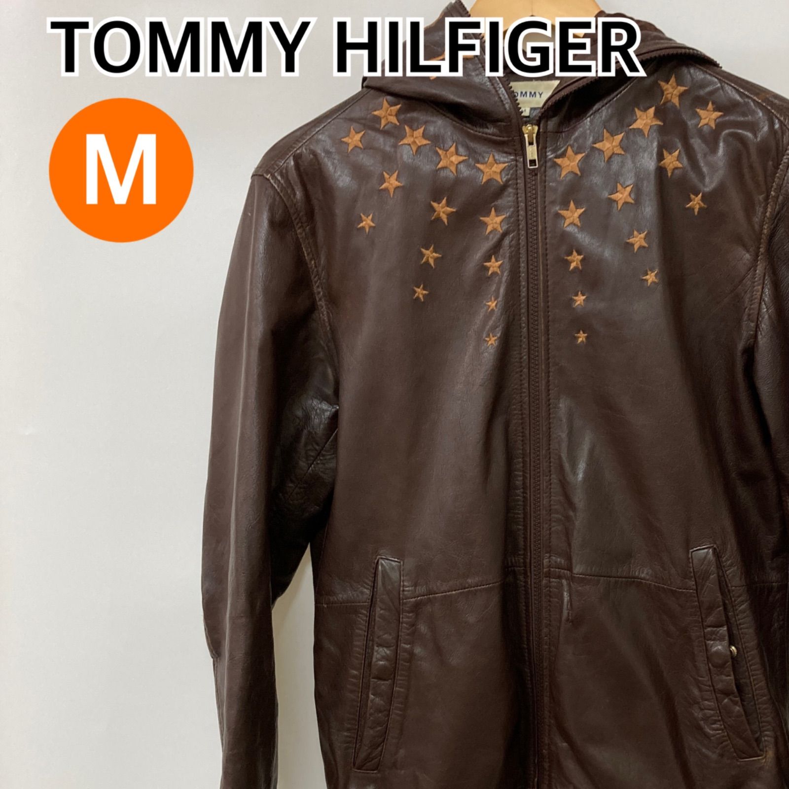 TOMMY HILFIGER トミーヒルフィガー レザージャケット アウター フード
