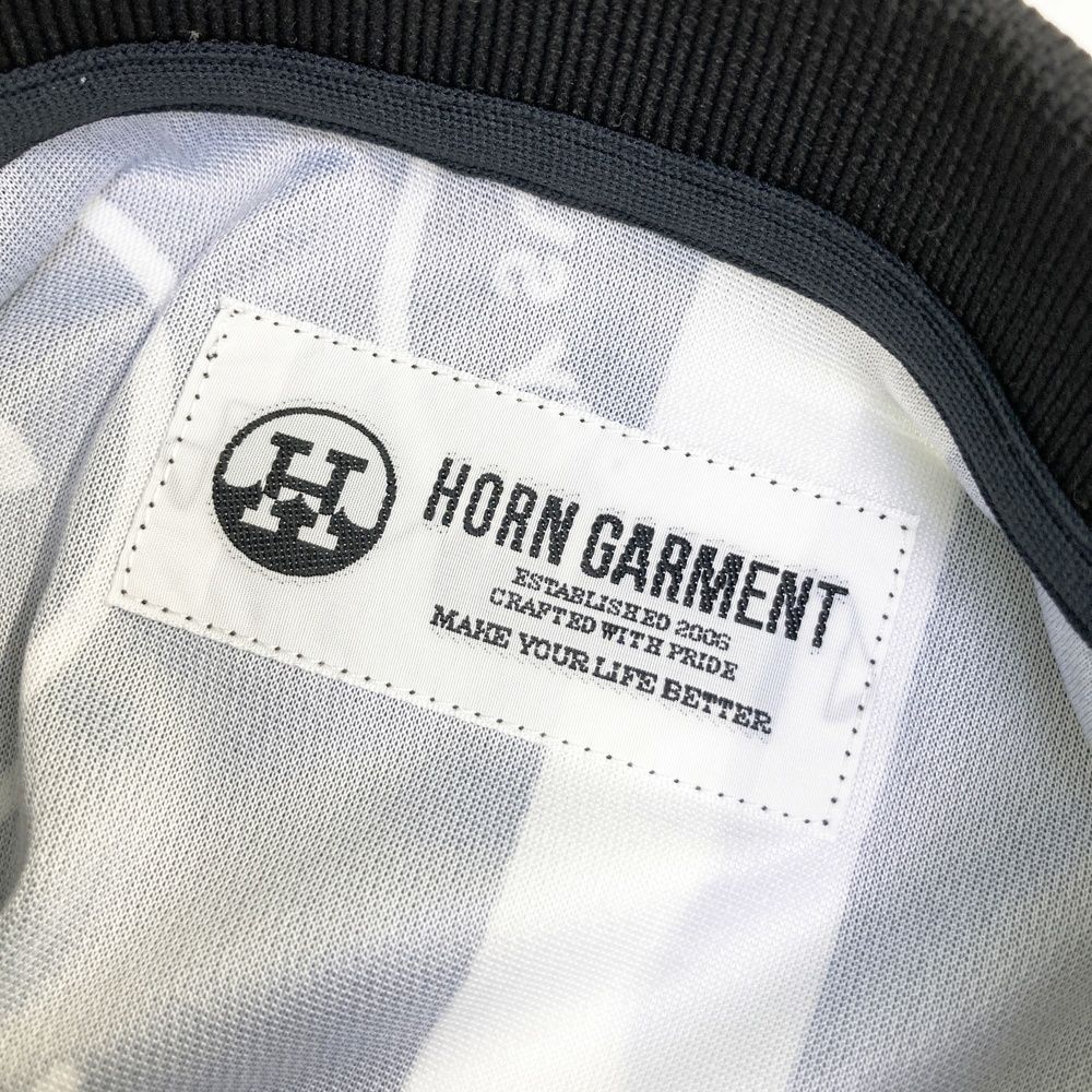 サイズ：46 HORN GMT ホーン ガーメント 半袖ポロシャツ 総柄 ホワイト