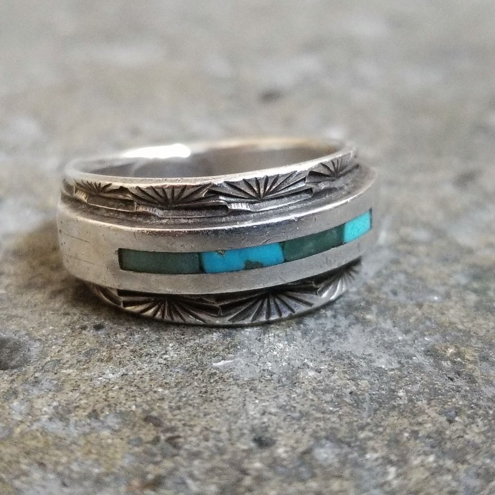 RH Jewelry インレイターコイズリング インディアンジュエリー