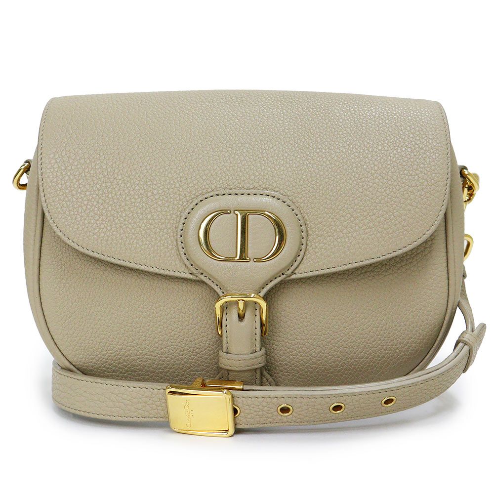 （未使用　展示品）クリスチャンディオール Christian Dior DIOR BOBBY ミディアムバッグ ショルダーバッグ 斜め掛け グレインカーフレザー ベージュ ゴールド金具 M9319UBBN 箱付 クリスチャンディオール ボビー DIOR BOBBYミディアムバッグ