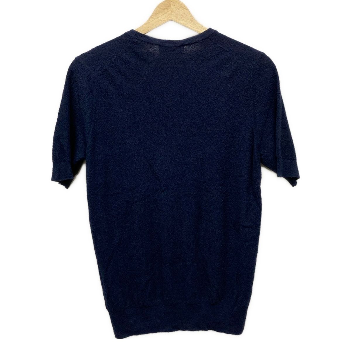 Filippo De Laurentiis フィリッポデローレンティス 半袖セーター サイズ46 XL レディース - ネイビー クルーネック