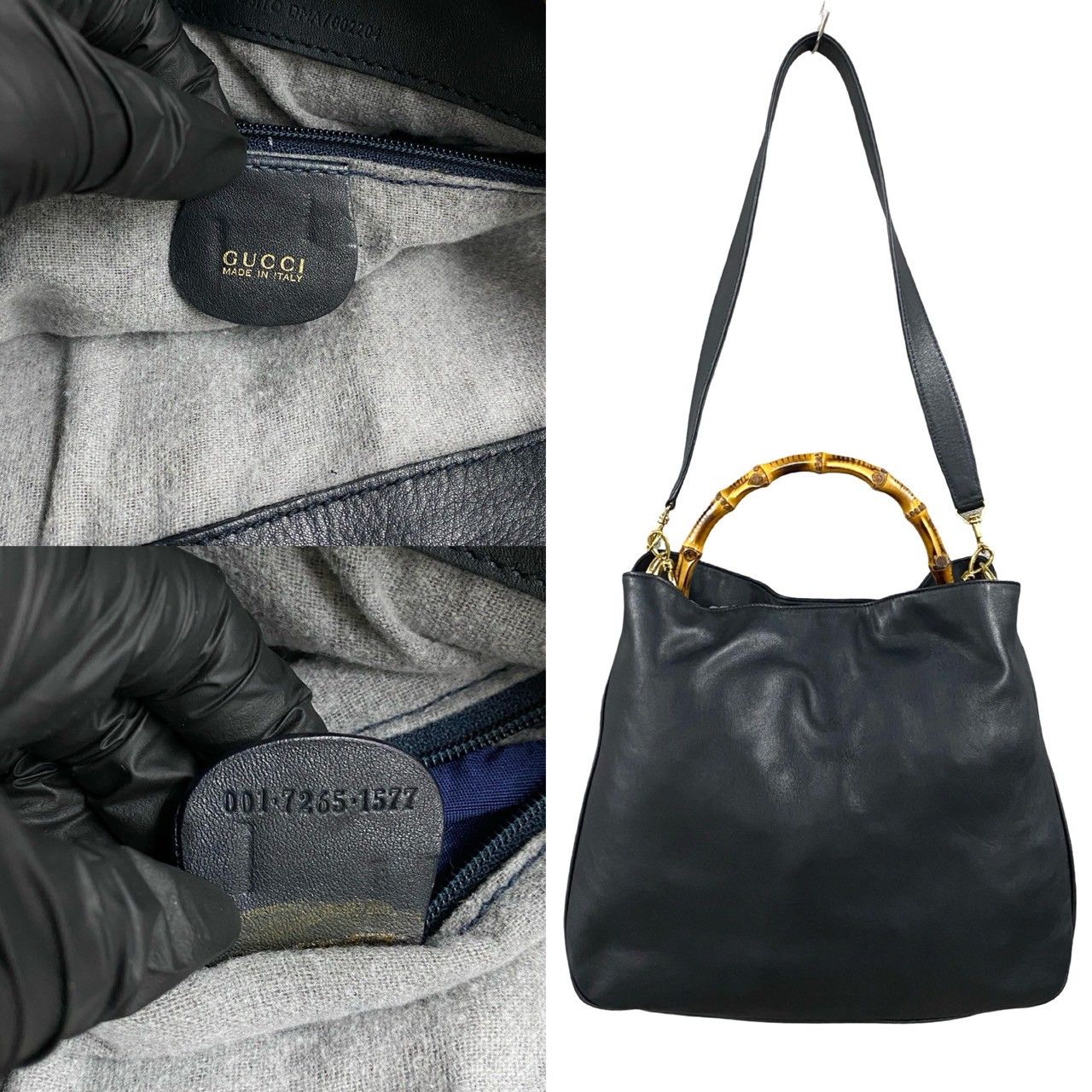 極 美品 GUCCI グッチ オールドグッチ ヴィンテージ バンブー
