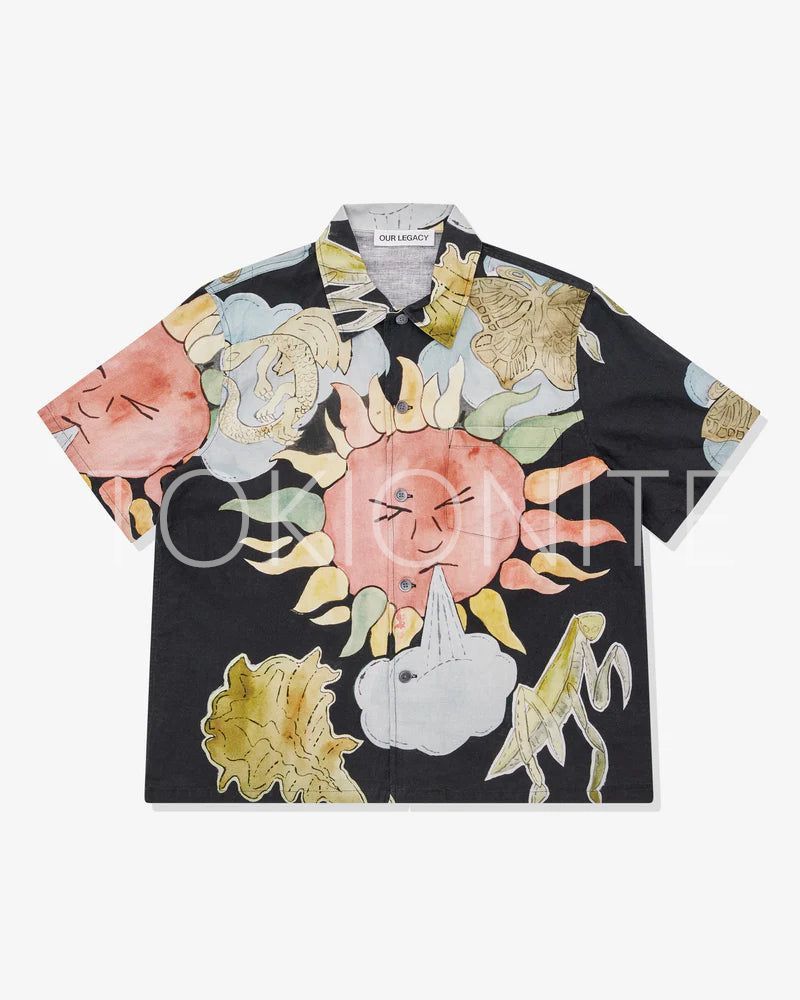Our Legacy Men s Box Shirt Shortsleeve Solar Power Print Success
