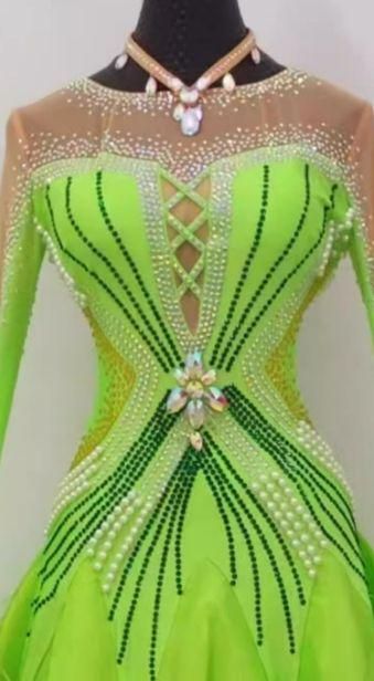 オーダーメイド 社交ダンス衣装 スタンダードドレス フロート 高品質