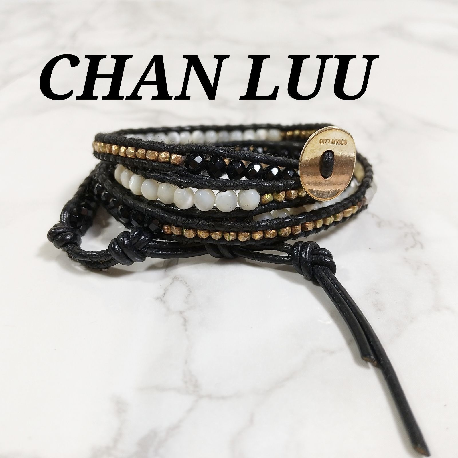 CHAN LUU チャンルー 5連 ブレスレット ネイビー おきる